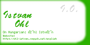 istvan ohl business card